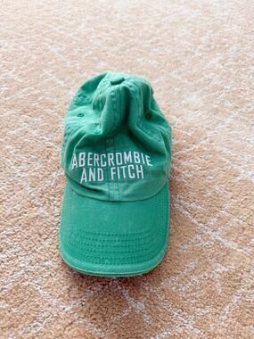 Vintage 90s 2000s Abercrombie & Fitch Adjustable Green Baseball Cap Hat Y2K